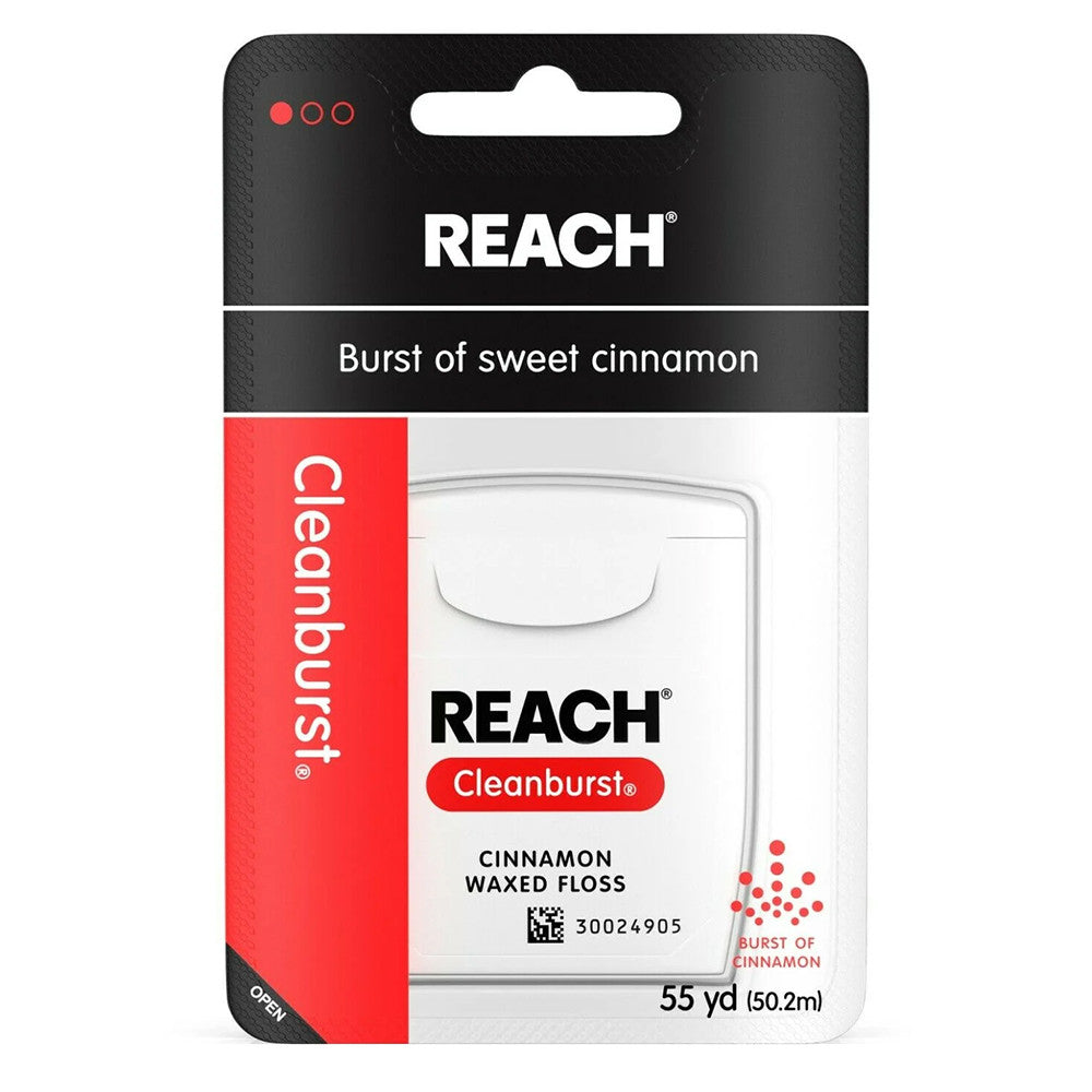 Reach Waxed Dental Floss Cinnamon Clean Burst 55 Yards, 1 Ea